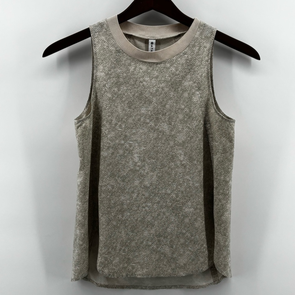 Athleta Beige Textured Sleeveless Tank Top